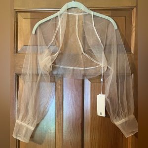 Sheer coverup for wedding. 3 different colors (tan, champagne, green)